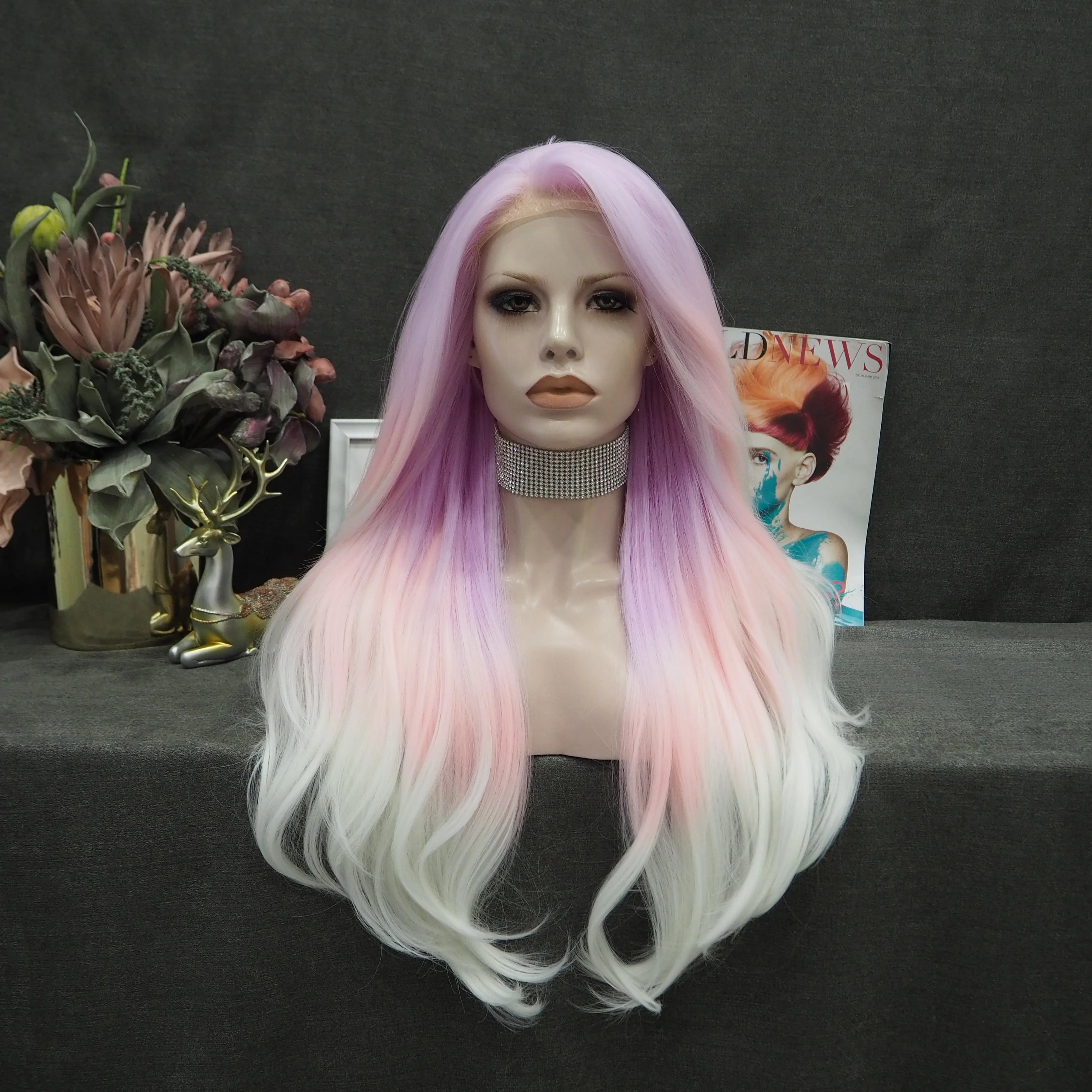 New Trend Lace Front Wigs Beauty Smooth  Long Hair for Girl