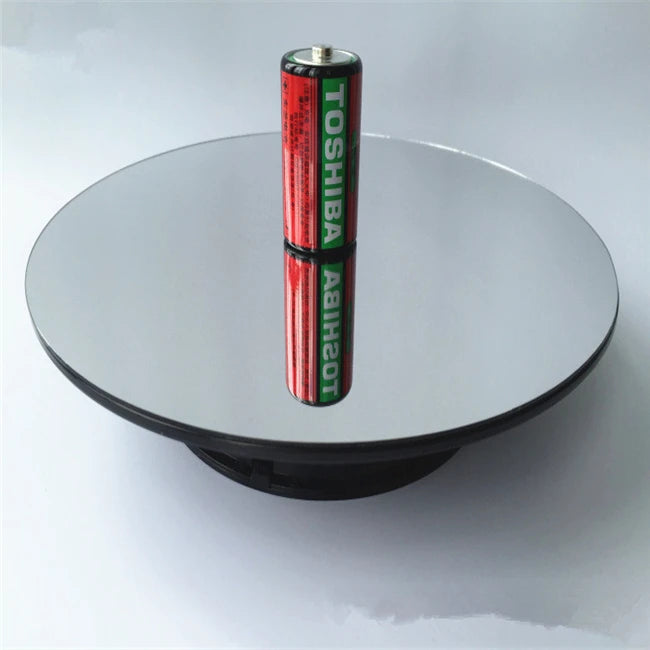 Hot Sales Electric 25cm Turntable Display Stand for Jewelry Rotating Display Display Stand for Cake 25cm Rotating With Mirror