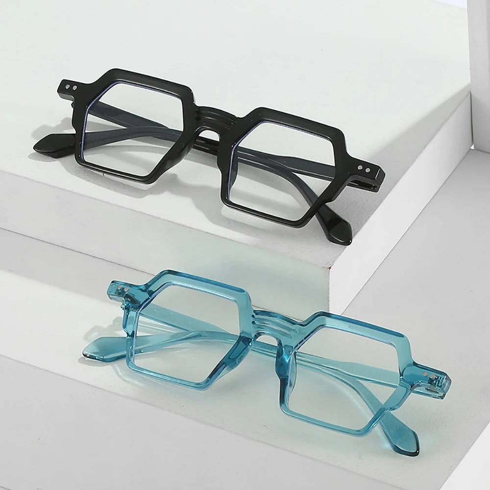 Anti Blue Light Computer Glasses Frame Women New Transparent Eyewear Retro Rivets Glasses Frames Optical Eyeglasses