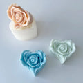 Factory Wholesale Homemade Aromatherapy Candle Flower Mold Candle Making 3d Silicone love Shape Rose Candle Silicone Mold
