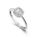 Custom 925 Sterling Silver Rhodium Plated Pave Setting Zircon Classic Women's Wedding Engagement Ring