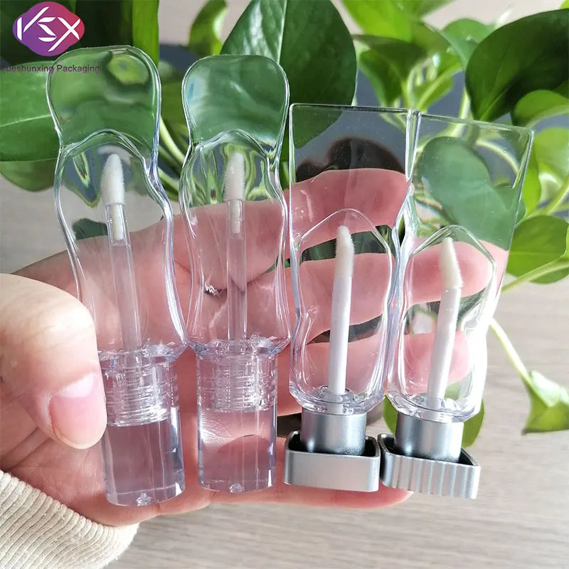 Yueshunxing Spot Lip Tint Bottle 4ml 5ml Ice Cubes Cute Transparent PETG Material Empty Custom Lipgloss Tubes