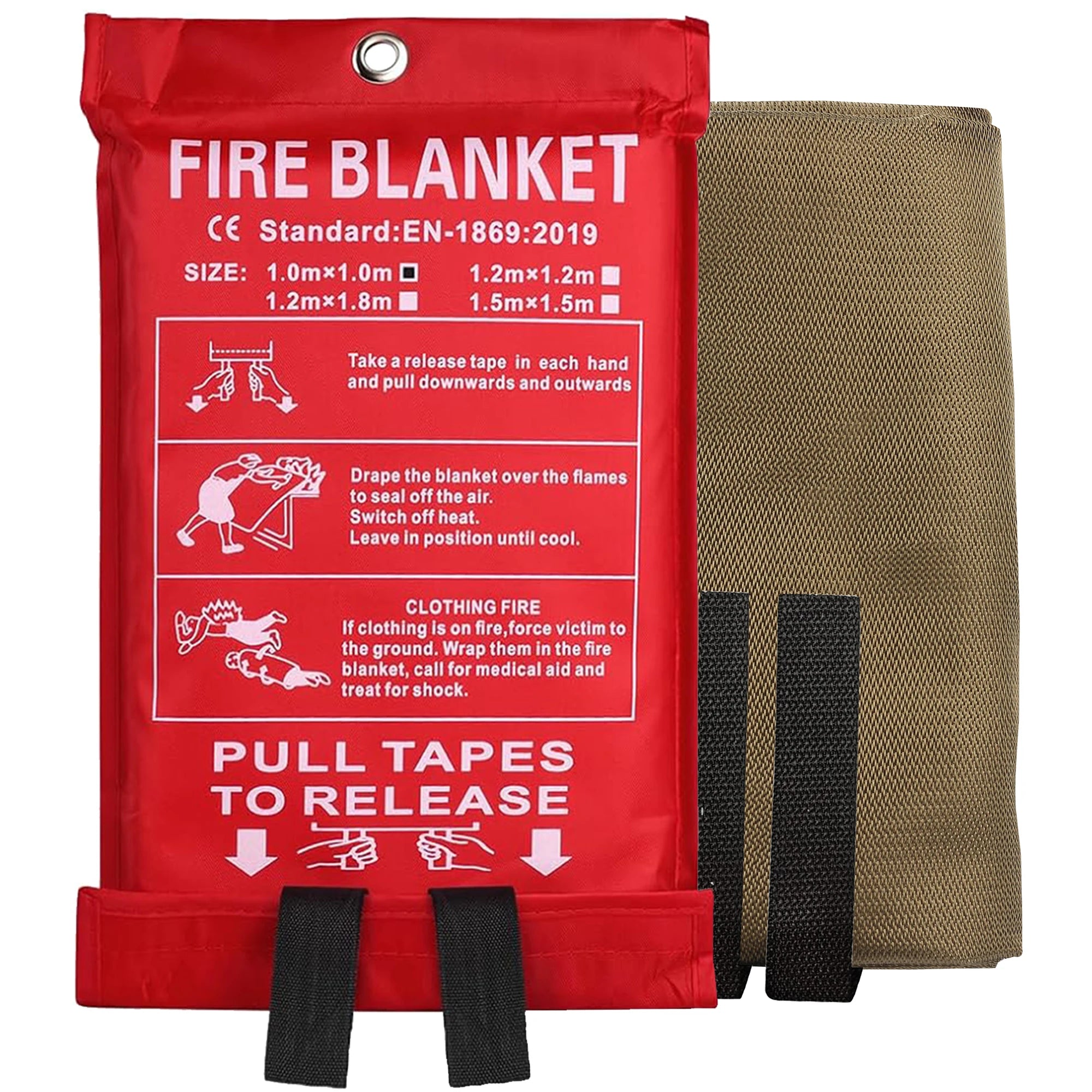 EN1869 Certified Basalt Fire Blanket 1x1m 800Â°C for Welding/Oil Rig/Factory Heavy Duty Flame Retardant Blanket Supplie