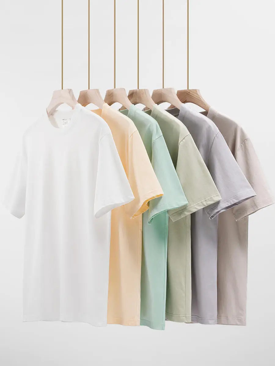 100% Cotton Blank T Shirt Custom Logo Round Neck Graphic Men'S Blank Plain T Shirts Premium Cotton 240 Gsm T Shirt