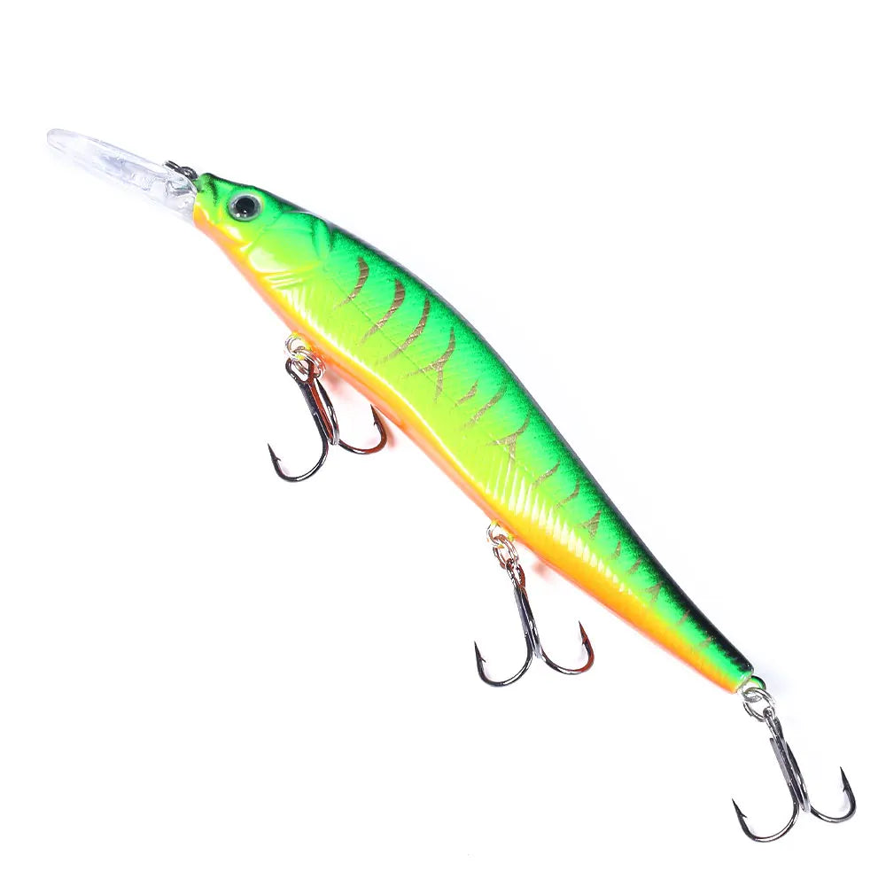 HENGJIA 13.5cm 15.6g 6#hook Wholesale Fishing Minnow Lures Hard Plastic Casting Bait Lure Minnow