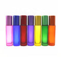 10ml Roll on Bottle 15ml Colorful Frosted Essential Oil Glass Roller Bottle for Essential Oils Perfumes and Lip Balms