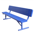Outdoor Park Perforated Steel Long Bench Seat Outside Street Metal Bench Seating Public Garden Patio Chair Bench with Back