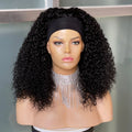 Wholesale 180% Density Remy Cuticle Aligned Headband Human Hair Wigs Brazilian Virgin Kinky Curl Wig for Women