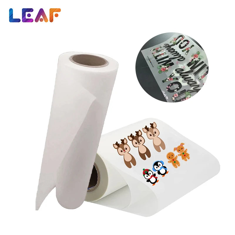 LEAF High Quality DTF Heat Transfer PET Film Double Side A3 A4 T-shirt Pet Film Roll DTF Film for DTF Printer Printing