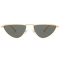 New Triangular Small Cat Eye Metal Frame Newest Retro Designer PC Lens Fashion Women Small Sunglasses