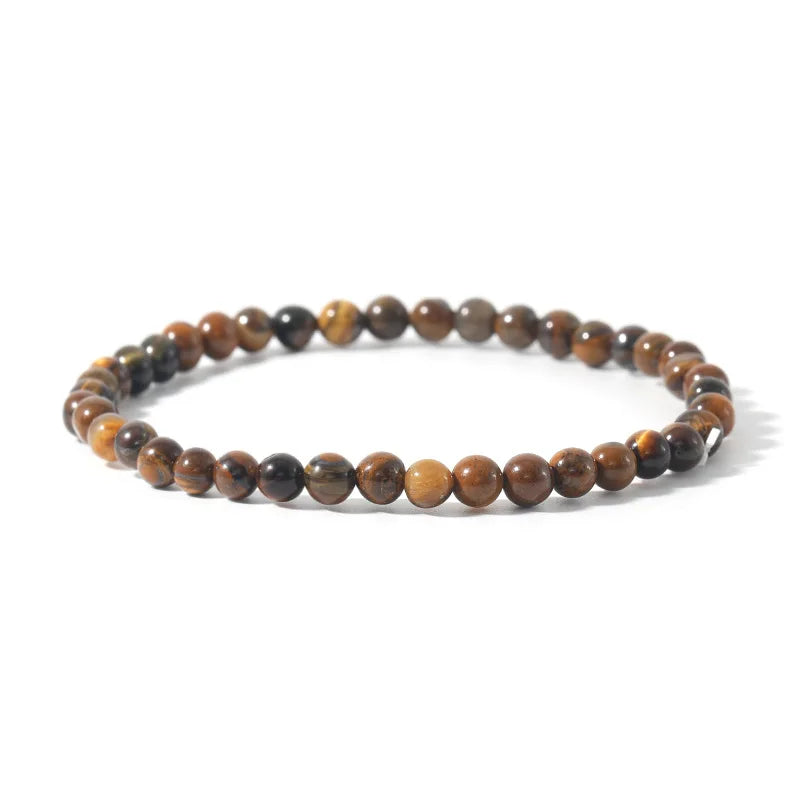 4mm Wholesale Natural Gemstone Energy Bangles Stone Beads Bracelet for Gift
