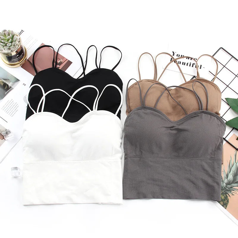 Berserk Ladies Fashion Solid Color Camisole GYM Women Bras Tank Top