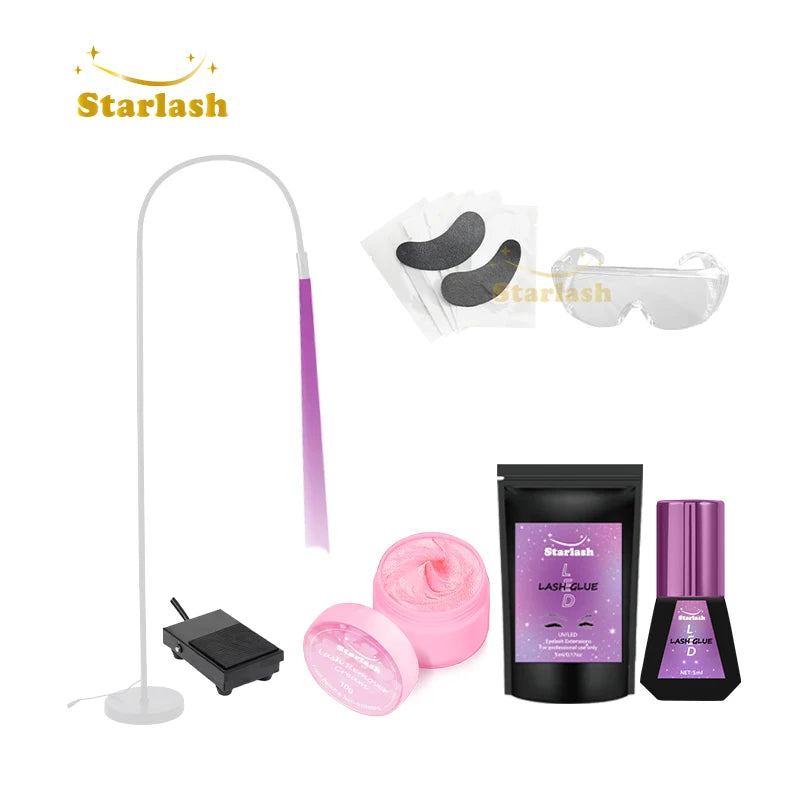 2023 New Product UV Eyelash Extension Adhesive LED Lash Glue UV LED Eyelash Extensions Kit