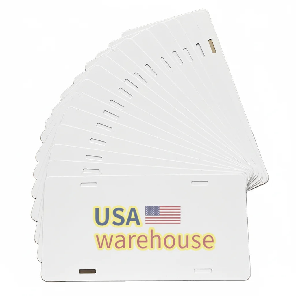 Sublimation License Plate Blank FREE SHIPPING US Warehouse Sublimation Heat Transfer Car Plates Promotional Business Gifts