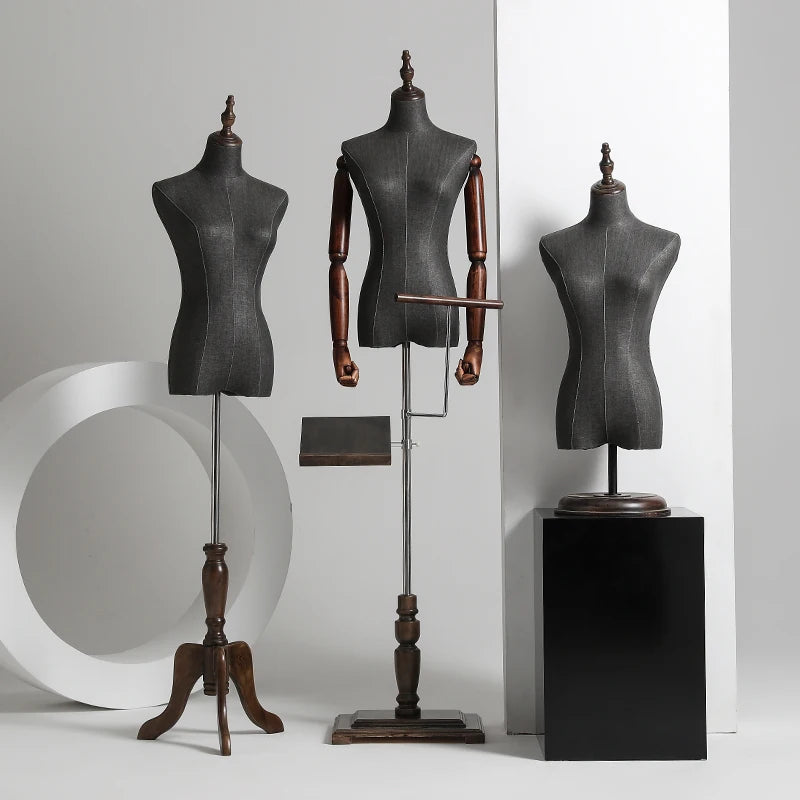 Suede Woman Upper Part Form Model Mannequin