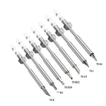 TS Soldering Iron Tip Chisel Shape Soldering Iron Tip Single Flat for Soldering Station Welding Tips for SQ-001/SQ-D60
