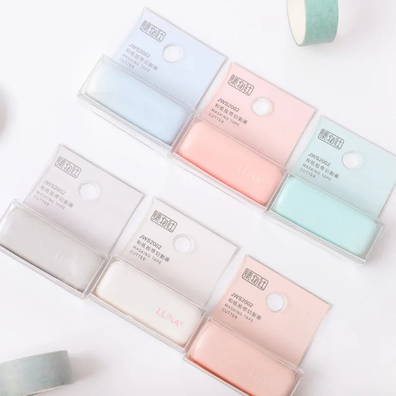 Classic Creative School Student Portable Japanese Washi Masking Tapes Cutter Stationery Supplies Customize