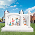 15x15x10FT/4.5x4.5x3m Commercial Grade PVC White Inflatable Bounce House Bouncer Combo Party Bouncy Castlewith Slide/Ball Pit