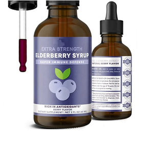 Healthy Supplement Black Elderberry Syrup Elderberry Liquid Immune Booster with Vitamins