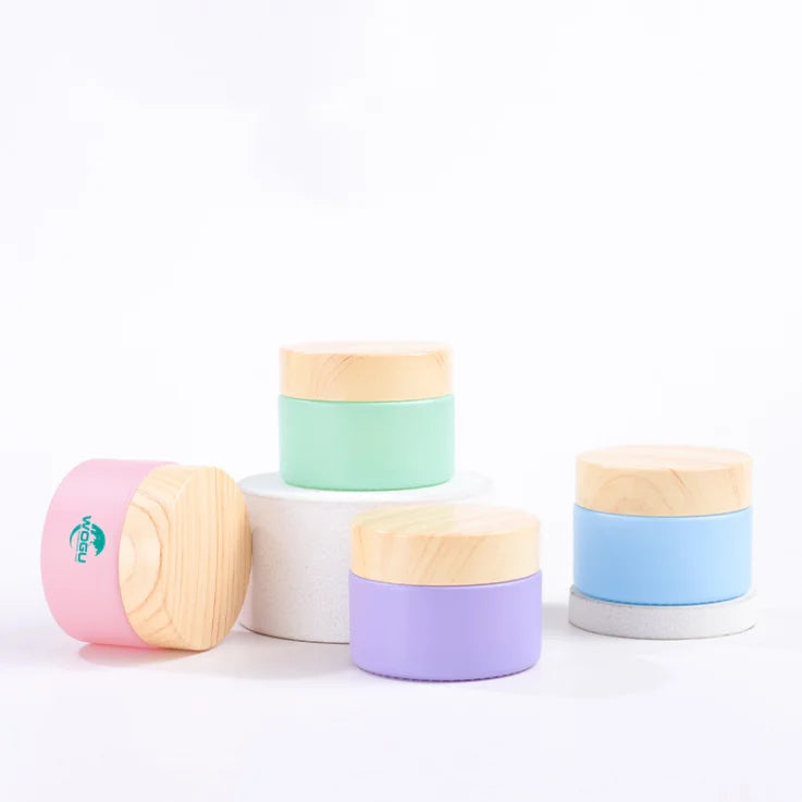 Factory Cheap Price Cosmetic Packaging 20g 30g 50g Macaroon Matte Frosted Custom Face Cream Glass Jar