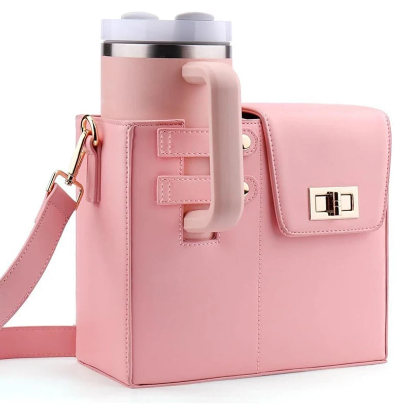 Versatile Crossbody Bottle Holder Bag Outdoor Portable Crossbody Water Cup Storage Bag with Bottle Holder