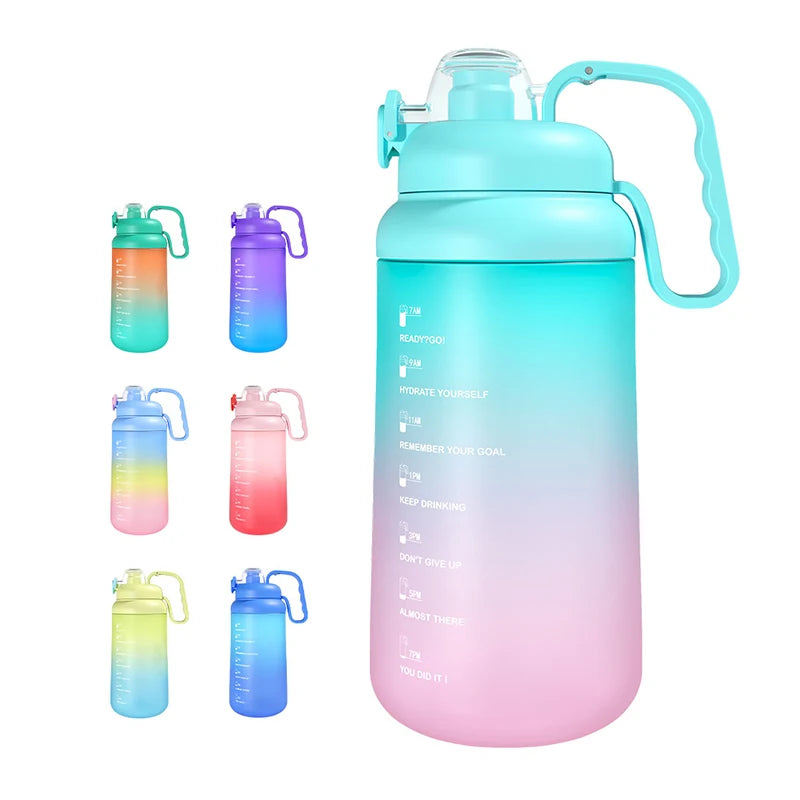 Eco-Friendly Big Capacity Motivational Travel Water Bottles Time Marker Custom Logo Bpa Free for CE Certified Modern