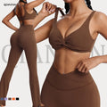 Custom Womens Activewear Two Pieces Sport Clothes Fitness Yoga Wear Women Gym Sets for Ladies