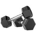 Cheap Electroplated Dumbbell Men's Strength Exercise Cast Iron Dumbbell Gym Special Adhesive Hexagonal Set