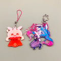 Eco-Friendly Custom Anime Colors Printed Acrylic Charm DIY Cartoon Acrylic Epoxy Key Chains with Tassel