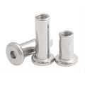 M3 M4 Stainless Steel Flat Hex Allen Head Furniture Fasteners Sleeve Barrel Nut