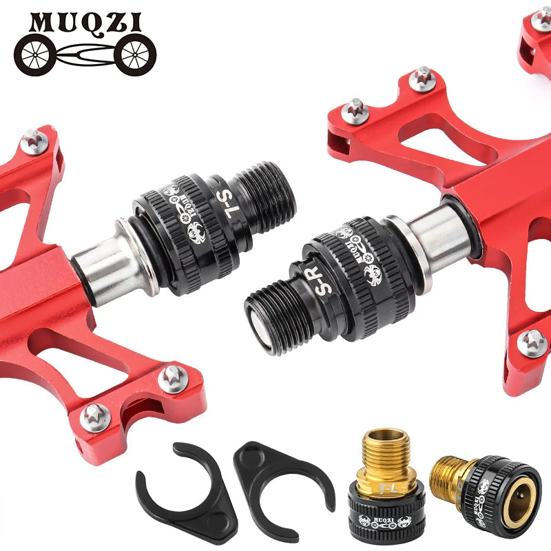 MUQZI Bike Pedals Adapters Removable Crank Extension Titanium Alloy Quick Release Bicycle Pedal Extender