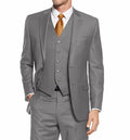 Light Gray Groom Tuxedos for Wedding Classic Fit Custom Made Formal Suit Business Party Men Suit 3pcs(Jacket+vest+pants)