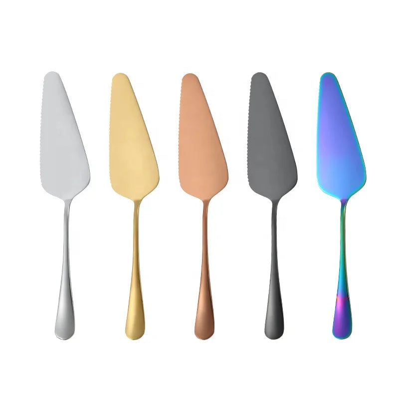 Wholesale Stainless Steel Eco-Friendly Dishwasher Safe Square Cake Server/Cake Scoop/Pizza Fruit Cake Cutter Cream Free Opp Bag