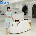 Luxury Automatic Electric Head Spa Shampoo Bed Hair Washing Massage Chair Shampoo Bed With Ceramic Basin Steamer