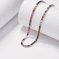 Colorful Faceted Crystal Fashion Jewelry in Bulk Necklace Brass Zircon Crystal Necklace Jewelry Mixed Wholesale