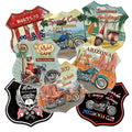 Garage Metal Signs Retro Wall Decoration Shield Metal Art Sign Retro Metal Plaque Sign