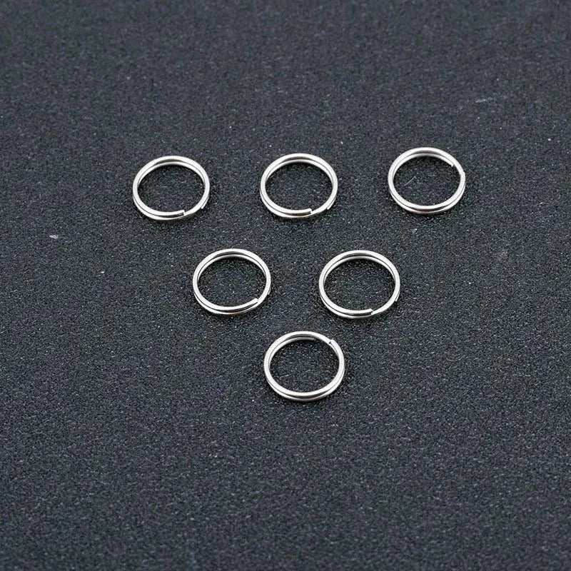 304 Stainless Steel Split Rings Double Loops Jump Rings Stainless Steel Color Diameter 15mm Single Round O Type Corrosion Ring