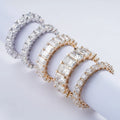 Starsgem Moissanite Eternity Band 14K Solid Gold Fancy Moissanite Wedding Ring