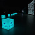 Living Room Contemporary Plastic Sofa Side Stool with LED for Hotel and Villa Use (Cb400)