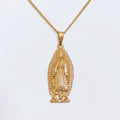Stainless Steel Blessed Virgin Mary Our Lady of Guadalupe Pendant Jesus Piece Bible Necklace Religious Christian Jewelry