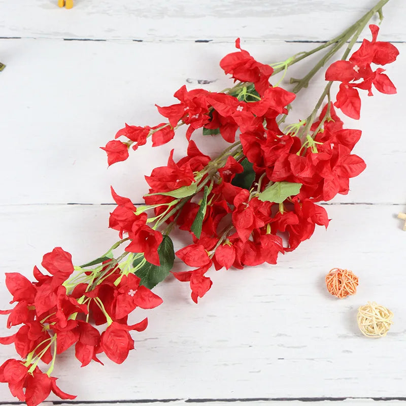 Cross Border Hot Sale Artificial  Bougainvillea Silk Flower for Home  Decorative Flowers