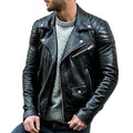 OEM ODM Autumn New Wholesale Trends Men PU Slim Fit Motorcycle Jacket Plus Size Coat