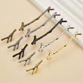 PJ012 Tree Branch Furniture Drawer Cupboard Door Pulls Tray Metal Frame Irregular Handle Bracket Accessories for Resin Crafts