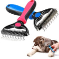 Portable Double Sided Stainless Steel Pet Hair Remover Brush Soft Grooming Comb for Dogs Self Cleaning