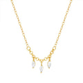 Fashion Jewelry Necklaces 925 Sterling Silver Necklace Marquise Eye Shaped Drop Diamond Gold Plated Necklace for Women