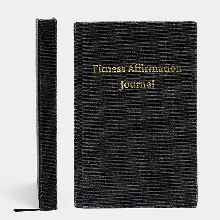 Custom Foil Stamping Black Linen Cover Blank Fabric Hardcover Book