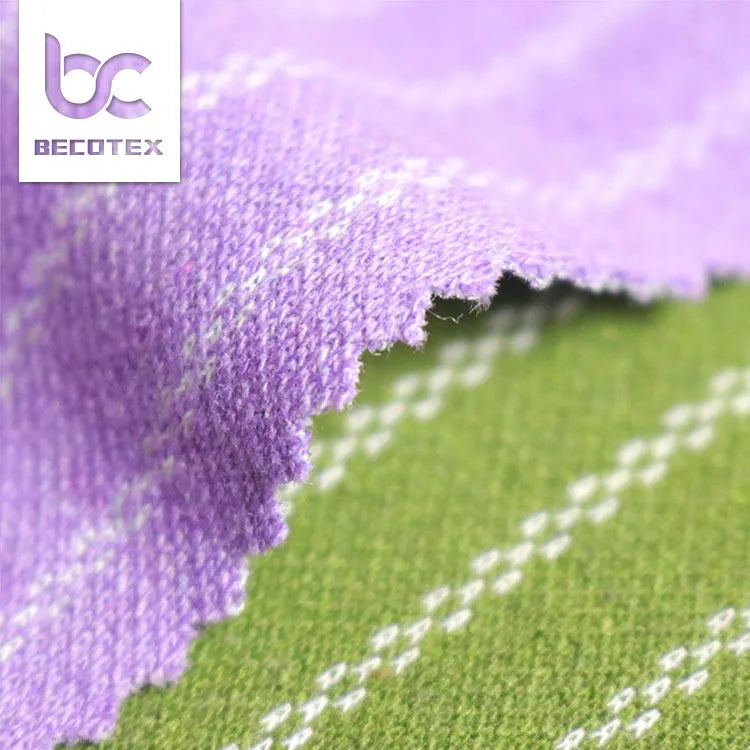 Hot Sell Cotton Spandex Stretch Knitted Jacquard Fabric for Women's Clothing Fabric