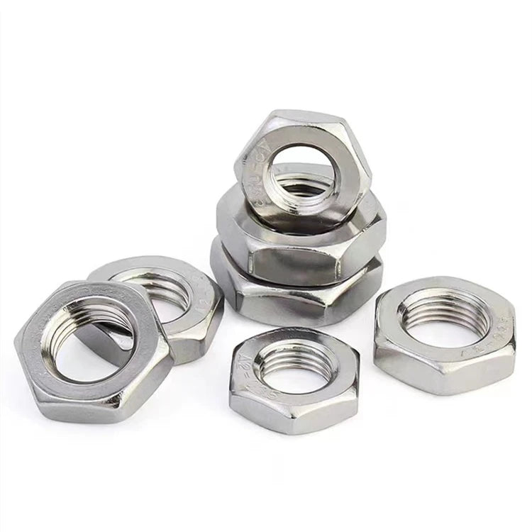 M4 M5 M6 M8 M10 M12 M14 M16 M18 M20 M22-M30 304 316 Stainless Steel DIN 439 Hexagon Hex Jam Thin Nuts