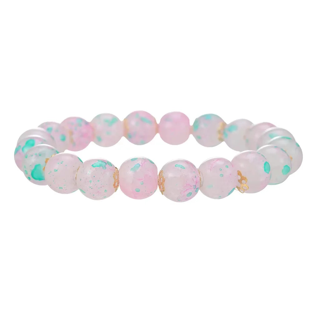 Hot Selling Glass Bracelet for Women Trendy Niche Design Summer  Best Friend Bracelet Live Broadcast