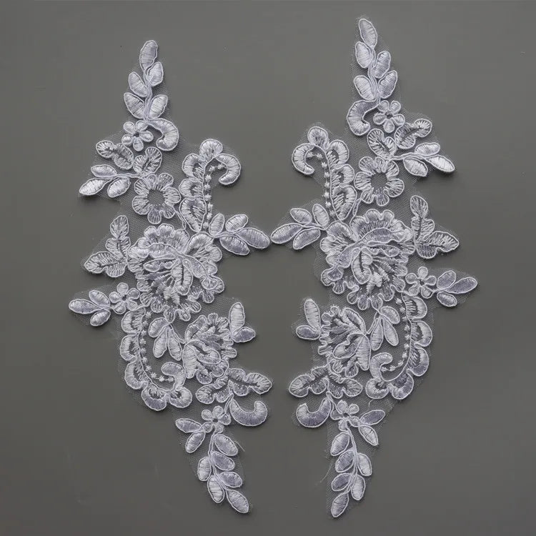 High-End Handmade Embroidery French Tulle Lace Fabric 100% Polyester Elegant DIY Home Furnishing Wedding Decorations Shoes